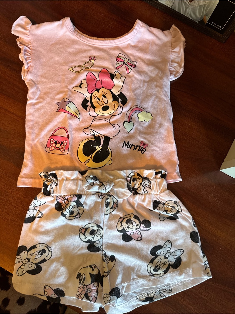 Disney Pink Minnie Mouse Two-Piece Matching Set